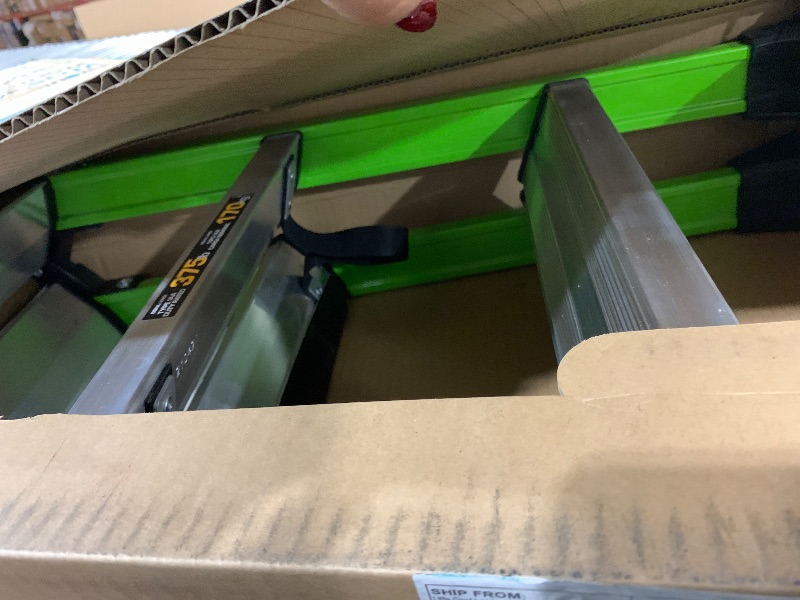 Photo 1 of Little Giant Ladders, Sure Step, 3-Step, Double-Sided Step Stool, Fiberglass, (11953), Type 1AA, 375 lbs Weight Rating, Hi-viz Green