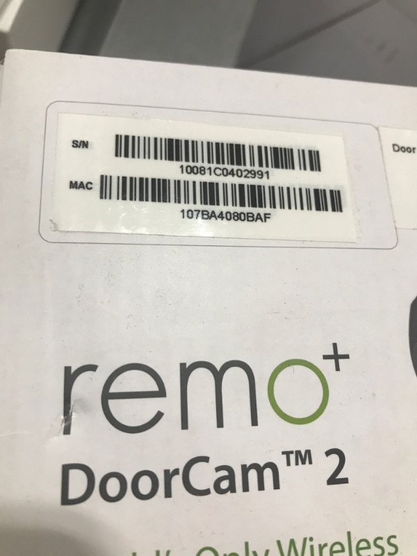View 2 of Remo+ Doorcam 2 Wireless Over-The-Door Smart Security Camera with 1080p HD Video, Motion Sensor, 2-Way Talk, Alexa Compatibility & Free Cloud Storage - White