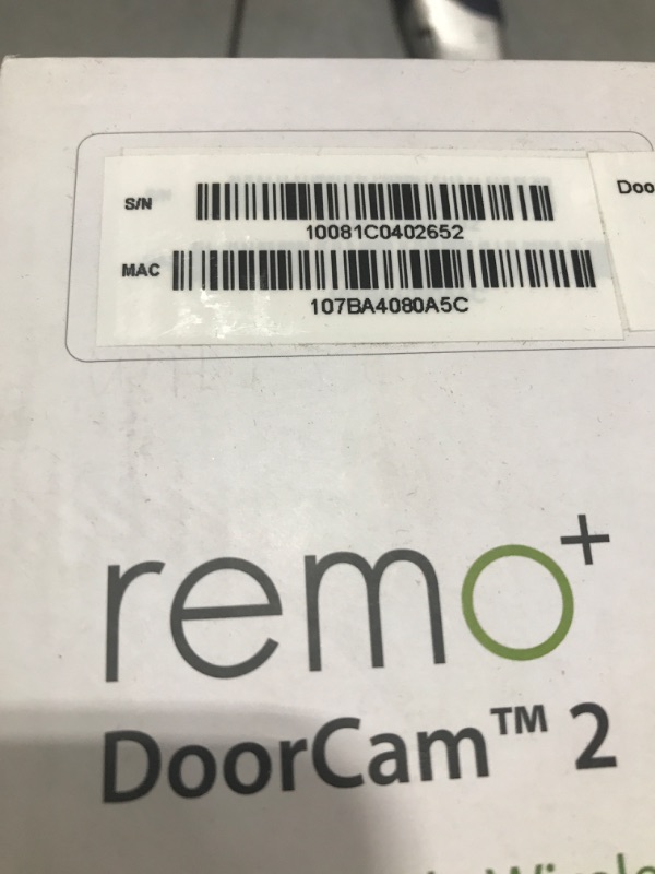 Photo 2 of Remo+ Doorcam 2 Wireless Over-The-Door Smart Security Camera with 1080p HD Video, Motion Sensor, 2-Way Talk, Alexa Compatibility & Free Cloud Storage - White