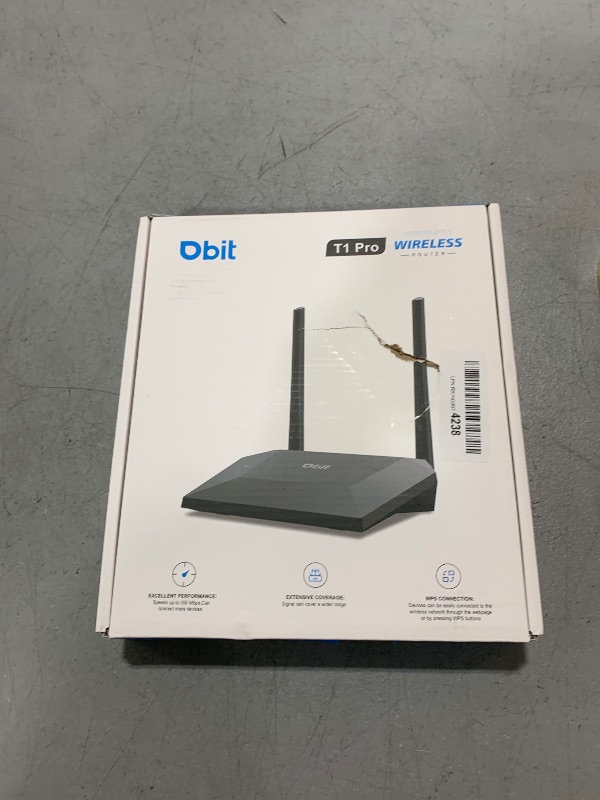 Photo 1 of Dbit N300 Easy Setup Wireless Wi-Fi Router Smart Home Internet Router - 2 x High Power Antennas, Supports Access Point, WISP, Up to 300Mbps (T1 Pro)
