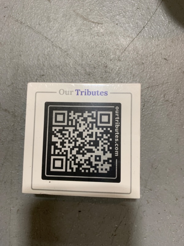 Photo 2 of Our Tributes Memorial Webpage and QR Memorial Plaque for Cemetery Headstone Grave Marker, Bereavement Gifts for Loss of Loved One; Collect Memories, Photos, Messages from Family/Friends