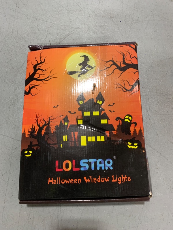 Photo 2 of LOLStar Halloween Decorations 3 Pack Orange Pumpkin, White Skull, Purple Tombstone Halloween Window Lights with Suction Cup, Battery Operated Halloween Lights with Slow Fade Mode and Timer Function