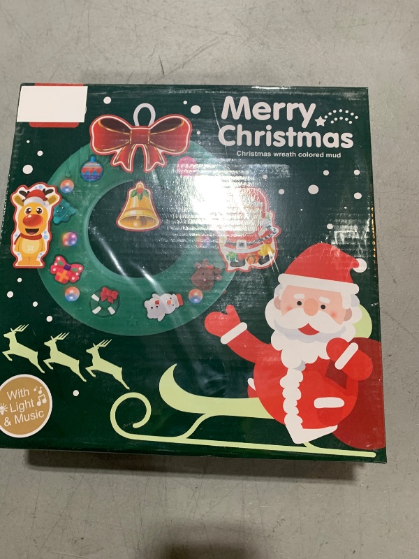 Photo 2 of Christmas Play Dough Sets for Kids Ages 2-4, Lights Wreath Molds 20 Christmas Musical Song Playdough Bulk Pack Classroom DIY Girls Gifts Boys Toys Toddler Christmas PlayDough Set for Kids Ages 4-8