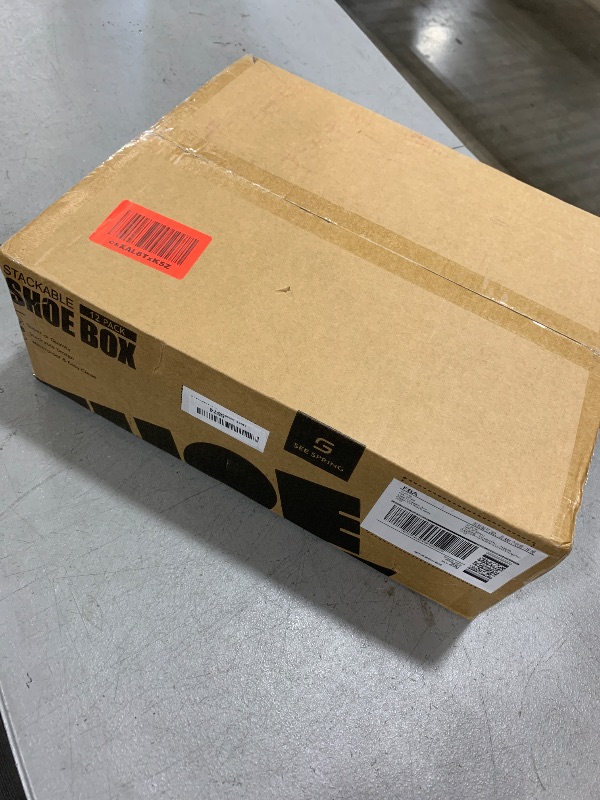 Photo 1 of SEE SPRING X-Large Shoe Storage Box Fit Size 11, Clear Plastic Stackable Shoe Organizer for Closet, Space Saving Sneaker Shoe Rack Containers Bins Holders for Entryway, Under Bed, 12 Pack Clear