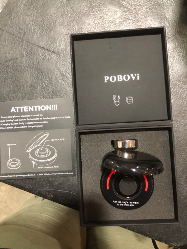 Photo 1 of POBOVi Smart Ring - Health & Sleep Tracker, Continuous SpO2 & Heart Rate Monitor, Stress Management, NFC Wireless Charging, 6-Day Battery, Water-Resistant(IP68), iOS & Android Compatible (Silver, 9)