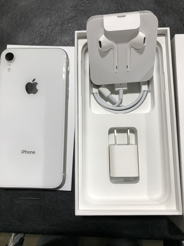 Photo 2 of Apple iPhone XR (128GB, White) [Locked] + Carrier Subscription