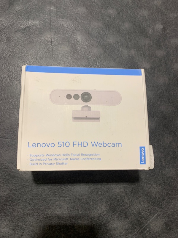 Photo 2 of Lenovo HD 1080p Webcam (510 FHD) - Monitor Camera with 4X Digital Zoom, 95° Wide Angle, 360° Rotation Pan & Tilt - Desktop Cam with Dual Microphones & Windows Hello for Livestreaming & Conferences