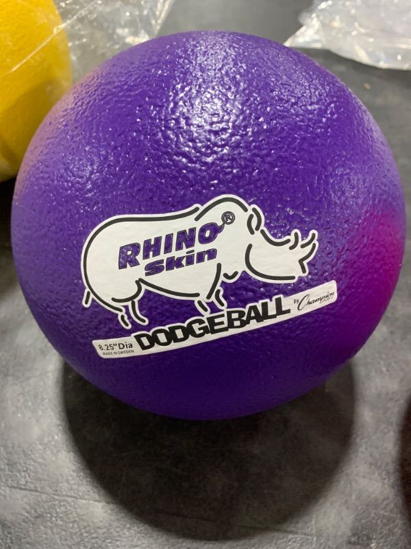 Photo 1 of Champion Sports Rhino Skin Dodgeballs: 8 Inch Balls for Playground, PE, Backyard & League Games - Team Sports Equipment for Kids and Adults - 