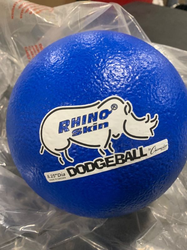 Photo 1 of Champion Sports Rhino Skin Dodgeballs: 8 Inch Balls for Playground, PE, Backyard & League Games - Team Sports Equipment for Kids and Adults -