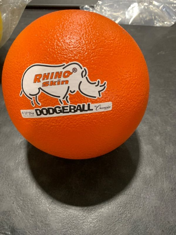 Photo 1 of Champion Sports Rhino Skin Dodgeballs: 8 Inch Balls for Playground, PE, Backyard & League Games - Team Sports Equipment for Kids and Adults -