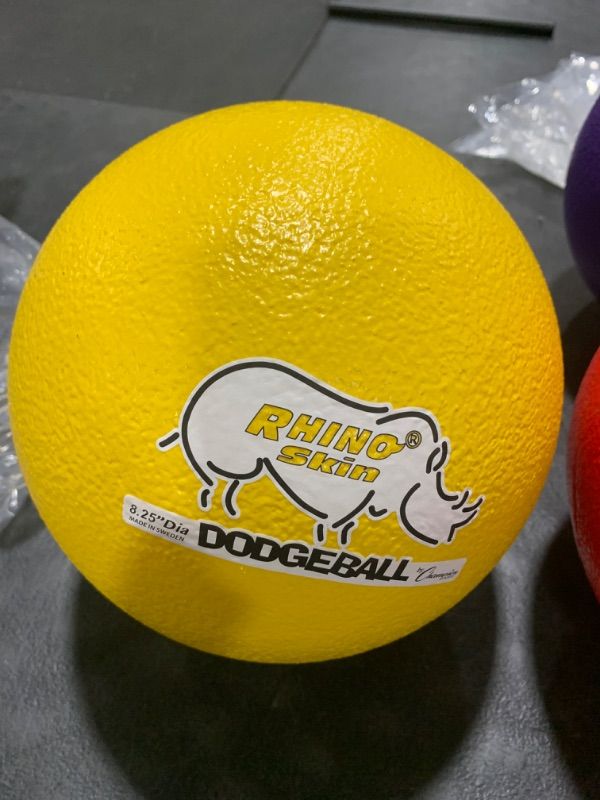 Photo 1 of Champion Sports Rhino Skin Dodgeballs: 8 Inch Balls for Playground, PE, Backyard & League Games - Team Sports Equipment for Kids and Adults - 