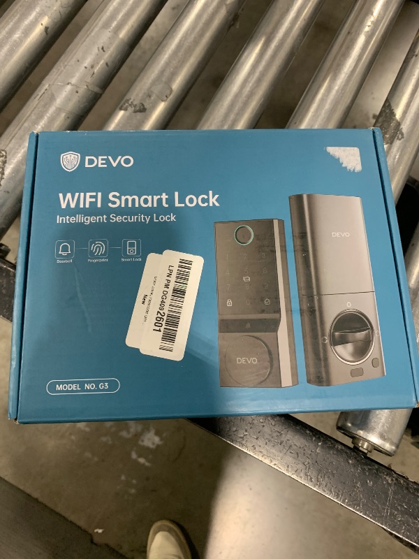 Photo 1 of DEVO G3 Wi-Fi Smart Lock with Fingerprint Door Lock, Keyless Entry Door Lock Smart Deadbolt, Passcode Unlock, APP Remote, Easy Installation, No Monthly Fee, Perfect for Front and Bedroom Doors(Black)
