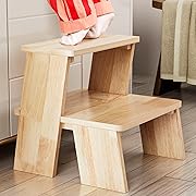 Photo 1 of Wooden Toddler Step Stool for Bathroom Sink, Kids Step Stool with Non-Slip Pads for Potty Training and Bedroom Access
