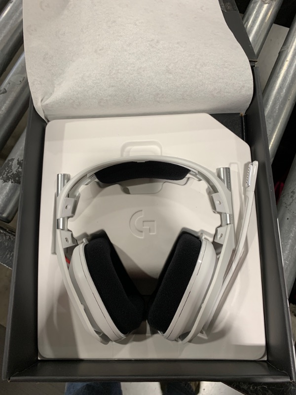 Photo 3 of Logitech G Astro A50 Omni-Platform Wireless Gaming Headset + Base Station for PS5, Xbox, PC: PLAYSYNC Audio Switcher, <16 bit/48kHz (Console), <24 bit/48 kHz (PC), 24hr Battery, 2.4GHz & BT - White