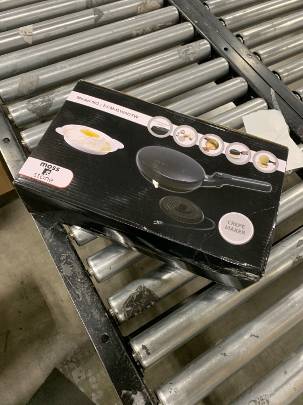 Photo 1 of Moss & Stone Cordless Electric Crepe Maker With Auto Power Off, On/Off Switch & Dual Temperature Setting, 8 Inch Portable Crepe Maker & Non-Stick Dipping Plate, Nonstick Coating Pan Apo