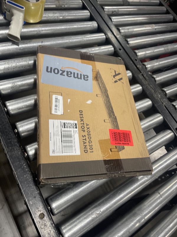 Photo 1 of AX WABER Dual Monitor Stand Riser, Monitor Stand with Adjustable Length and Angle, Wood Monitor Stand for Desk, Monitor Riser for 2 Monitors with Storage Space