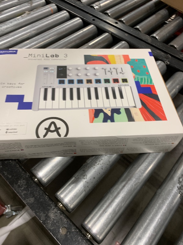 Photo 2 of Arturia MiniLab 3 - Universal MIDI Controller for Music Production, with All-in-One Software Package - 25 Keys, 8 Multi-Color Pads - White