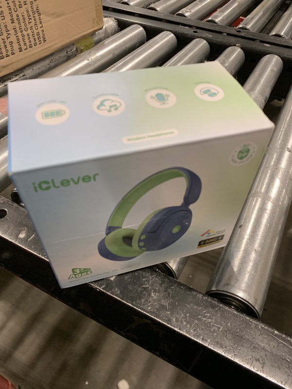 Photo 2 of iClever BTH20 Active Noise Cancelling Headphones for Kids, 60H Play Time,Type C Fast Charging, Safe Volume 80dBA, Bluetooth5.4, Award-Winning Kids Headphones Wireless for iPad Tablet Airplane, Blue