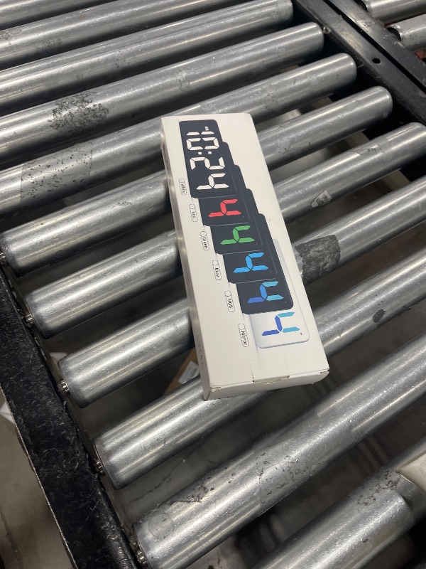 Photo 1 of Wall Clock - LED Digital Wall Clock with Large Display, Big Digits, Auto-Dimming, Anti-Reflective Surface, 12/24Hr Format, Small Silent Wall Clock for Living Room, Bedroom, Farmhouse, Kitchen, Office