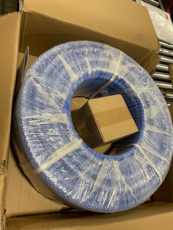 Photo 1 of 3/4"×120'&200'&300' Compressed Air Line Kit,HDPE-Aluminum-HDPE Piping,Includes 2×Right Angle Fittings and 4×Tee Fittings,Leak Proof&Easy to install Garage Air Line Kit,Shop Air Line Kit