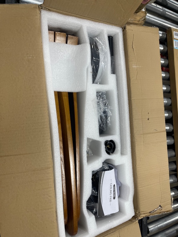 Photo 1 of Forrovenco Ceiling Fan with Lights Remote Control, 52 Inch Black Ceiling Fans with 3 Downrods, 3 Blades, Timer, 6 Speed Modern Fan Quiet Reversible DC Motor for Patio Bedroom Outdoor/Indoor