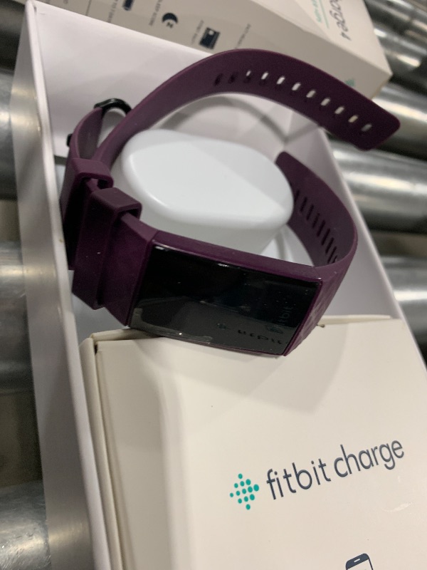 Photo 2 of Fitbit Charge 4 Fitness and Activity Tracker with Built-in GPS, Heart Rate, Sleep & Swim Tracking, Rosewood/Rosewood, One Size (S &L Bands Included)