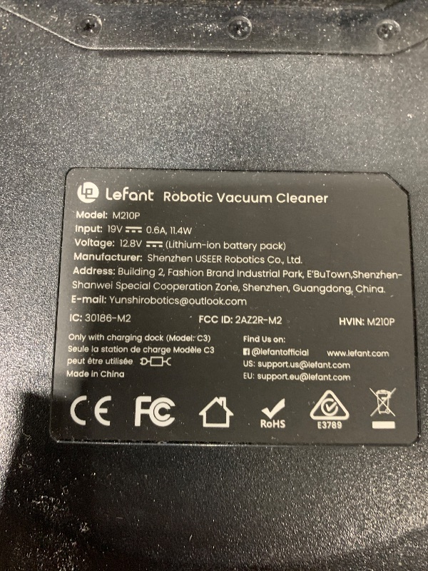 Photo 5 of Lefant Robot Vacuum M210 Pro, Slim,Powerful Suction,120 Mins Runtime, Self-Charging Robotic Vacuum Cleaner, APP/Voice/WiFi/Alexa Control, Ideal for Pet Hair,Low-Pile Carpet, Hard Floor