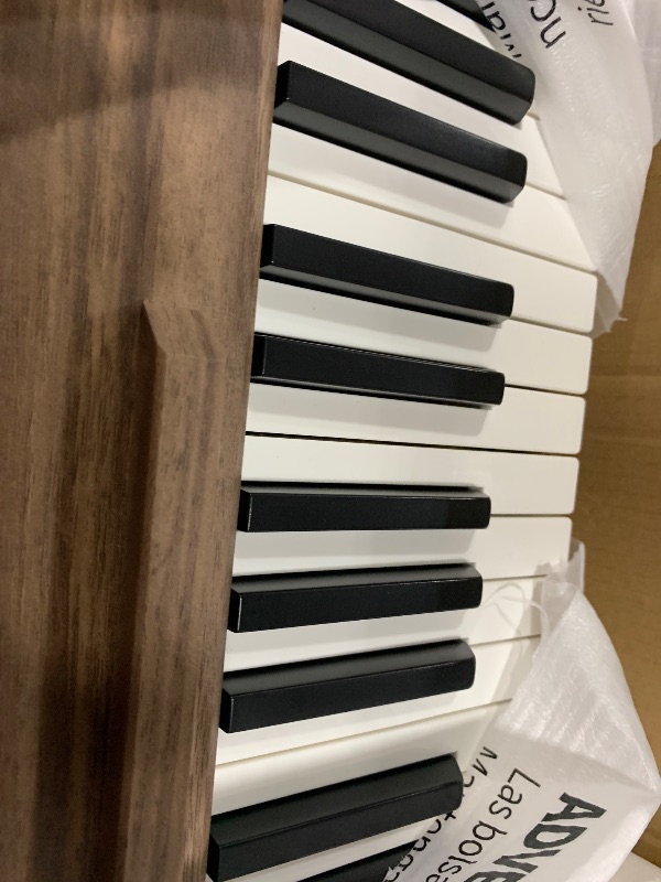 Photo 5 of Donner DDP-80 Electric Piano 88 Keys Weighted Piano, Hammer Mechanism II, Home Digital Pianos Full Size Keyboard with Stand, Triple Pedal, USB MIDI and Headphone Jack, Walnut Wood Colour