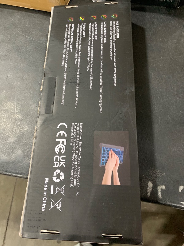 Photo 1 of SABLUTE Wireless Keyboard and Mouse Combo Backlit - Compact Quiet Keyboard with RGB Mouse, Rechargeable, Slim, Sleep Mode, Portable Cordless Keyboard Mouse Set for Mac, Windows, Laptop (Space Gray)