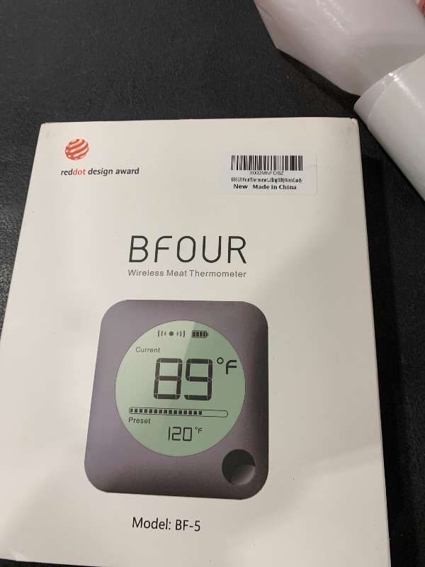 Photo 1 of BFOUR Meat Thermometer Wireless Bluetooth, LCD Digital Meat Thermometer with Dual Probe, Wireless Remote BBQ Thermometer for Smoker Kitchen Cooking Grill Thermometer Timer for Grilling BBQ Oven