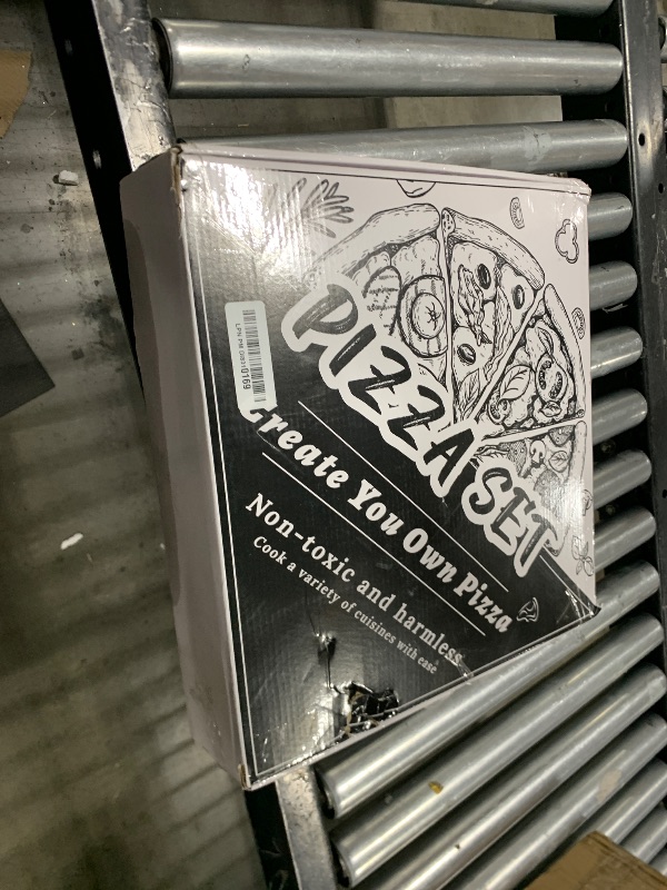 Photo 1 of Funnydin 5 Pcs Pizza Stone Set, 13 Inch Round Pizza Stone for Oven & Grill with Handle Rack, Pizza Cutter, Pizza Peel, Pizza Pan & Mini Oven Mitts, Baking Stone for Bread & Pizza, Pizza Stone for Oven