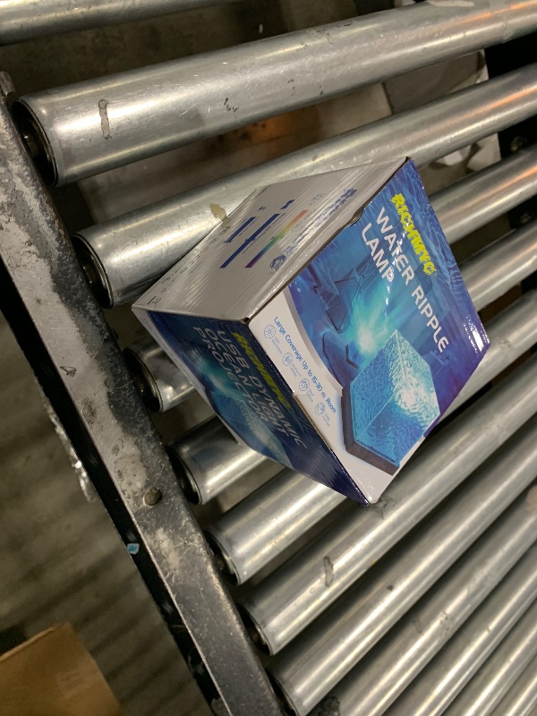 Photo 1 of RICHMYC Northern Lights Ocean Wave Projector Light, 16 Colors Gradual Rotating Flame Water Lamp, Wave Night Light with Remote Control for Office Bar Restaurant Underwater Projector Light (Wood)