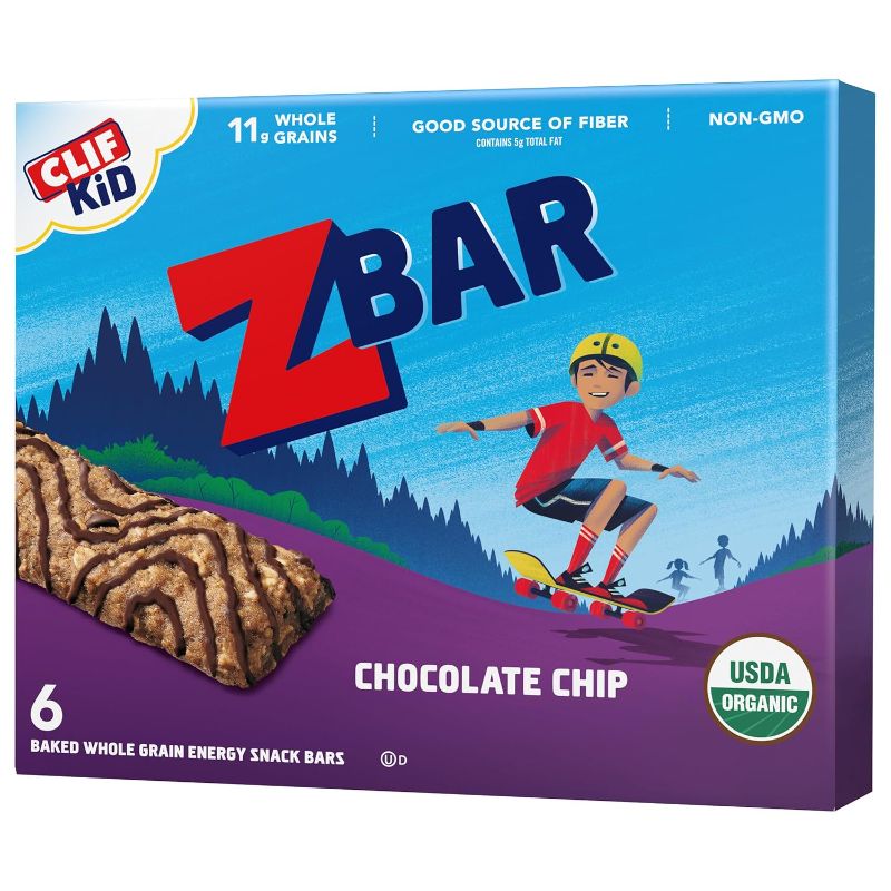 Photo 1 of Zbar - Chocolate Chip - Soft Baked Snack Bars - Non-GMO - 11g Whole Grains - USDA Organic Granola Bars (6 Pack) BBD 18 MAR 2025