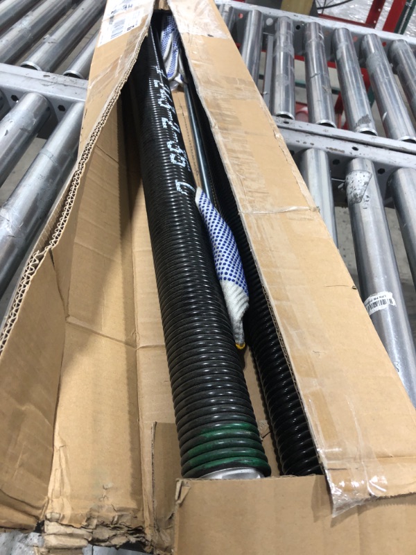 Photo 2 of Pair of 2" Garage Door Torsion Springs Set with Non-Slip Winding Bars & Gloves, High Precision Electrophoresis Oil-Free Black Coated for Replacement, MIN 16,000 Cycles (0.243 x 2" x 35'')
