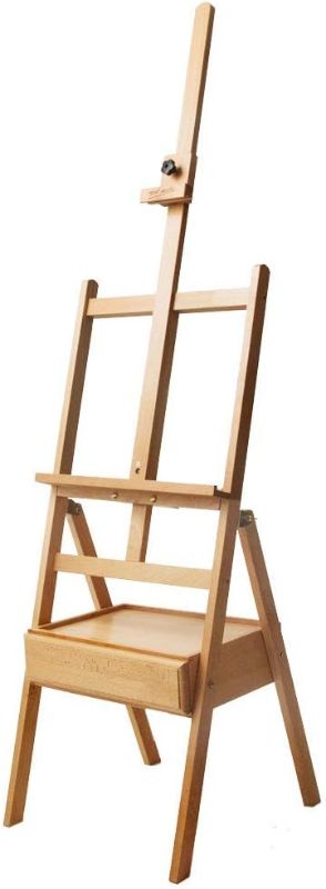 Photo 1 of Mont Marte Signature Box Floor Easel, Beech Wood 43.5 x 44 x 150 cm (LxWxH), 17.13 x 17.32 x 59.1"
