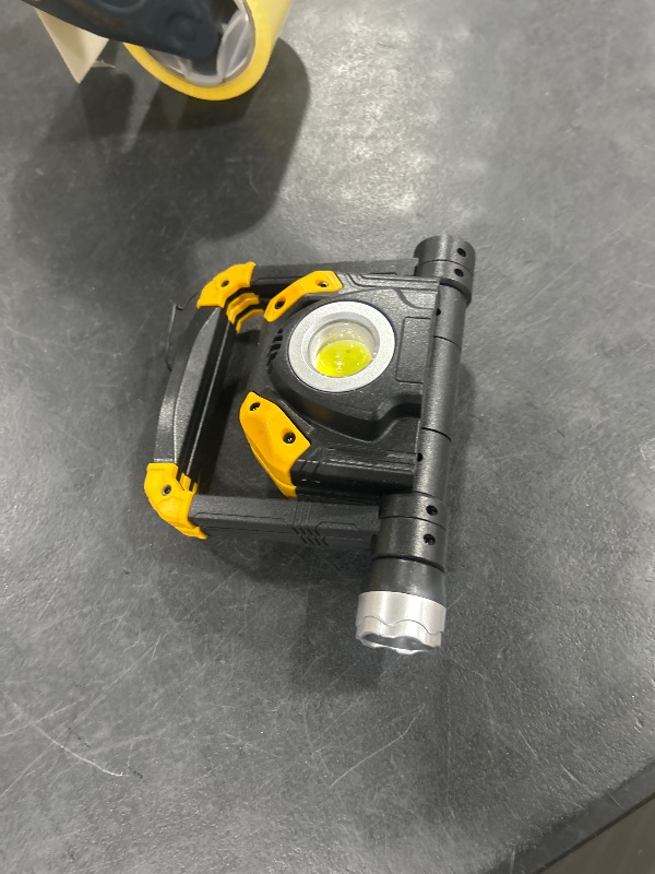 Photo 1 of 3000 Lumen LED Work Light Rechargeable for Blackouts,360°Rotating Magnetic Base Rechargeable Work Light, Folding Waterproof Led Work Light for Camping, Car Repairing Job Site Lighting