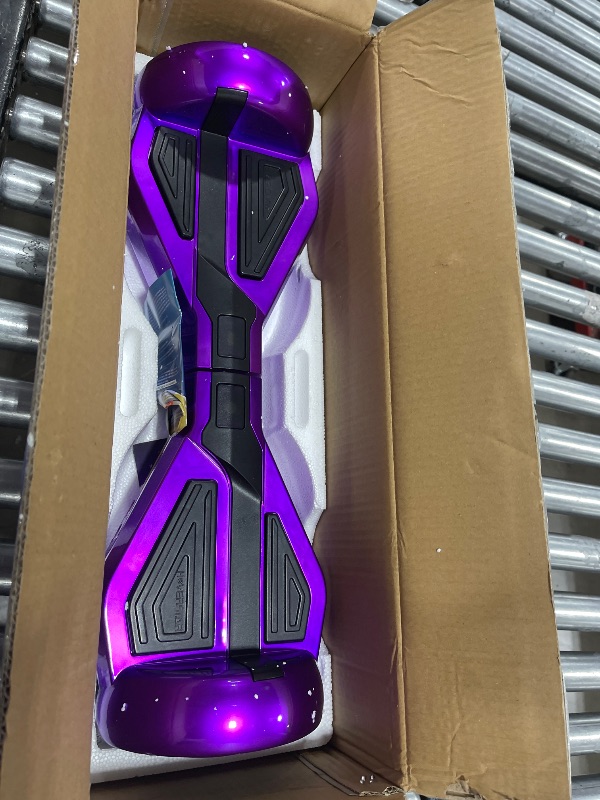 Photo 3 of Starship Hoverboard with Bluetooth Speaker, Chrome Color Self Balancing Scooters with Science Fiction Design and 6.5 inch LED Wheels (Chrome Purple)