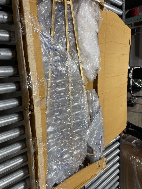 Photo 1 of Deco 79 Metal Scroll Large Free Standing Adjustable Display Stand Easel with Chain Support, 22" x 21" x 46", Gold