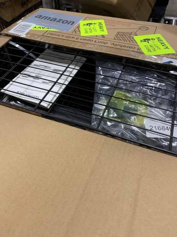 Photo 1 of VIPEK V5 Portable Closet Wardrobe Heavy Duty Clothes Rack, Freestanding Clothing Rack with 4 Hang Rods & 8 Shelves, Adjustable Closet Rack, 68.9" L x 15.7" W x 76.4" H, Max Load 890LBS, Black