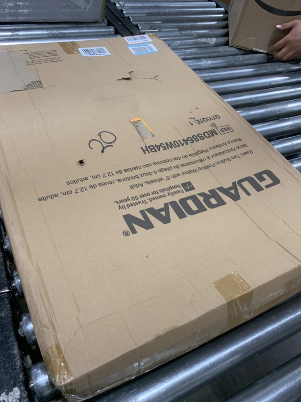 Photo 1 of Medline Lightweight Folding Walkers for Seniors, Adults with 5” Wheels, Steel Frame Supports up to 400 lbs.