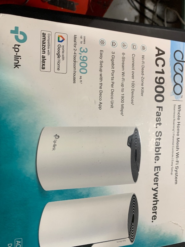 Photo 2 of TP-Link Deco Whole Home Mesh WiFi System (Deco S4) – Up to 3,800 Sq.ft. Coverage, AC1900 WiFi Router and Extender Replacement, Parental Controls, 2-Pack