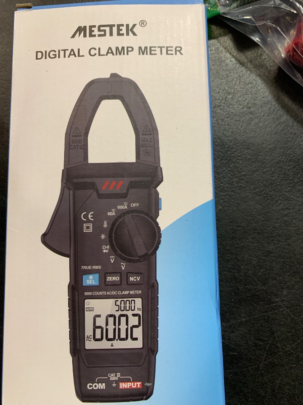 Photo 1 of Digital Clamp Meter,MESTEK Clamp Multimeter Voltmeter Tester Amp Volt Meter, Auto-ranging NCV True RMS 6000 Counts, Measures AC DC Current Voltage Resistance Capacitance Temperature Diodes Continuity