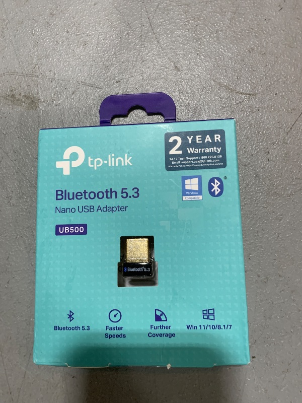 Photo 1 of TP-Link USB Bluetooth Adapter for PC, Bluetooth 5.0/5.3 Dongle Receiver, Plug and Play, Nano Design, EDR & BLE, Supports Windows 11/10/8.1/7 for Desktop, Laptop, PS5/PS4/Xbox Controller (UB500)