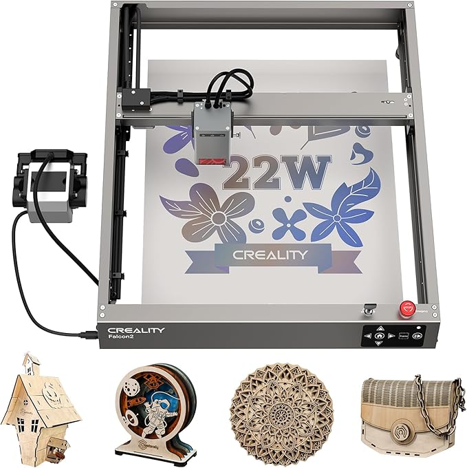 Photo 1 of Creality Laser Engraver 22W Output, 120W High Power Laser Engraving Machine, CNC Laser Cutter and Engraver Machine for Metal and Wood, Paper, Acrylic, Glass, Leather etc, 17" x 16"
