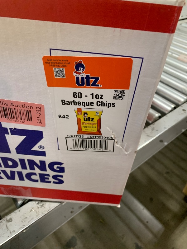 Photo 3 of Utz BBQ Chips (1 oz., 60 ct.) expires march 2025