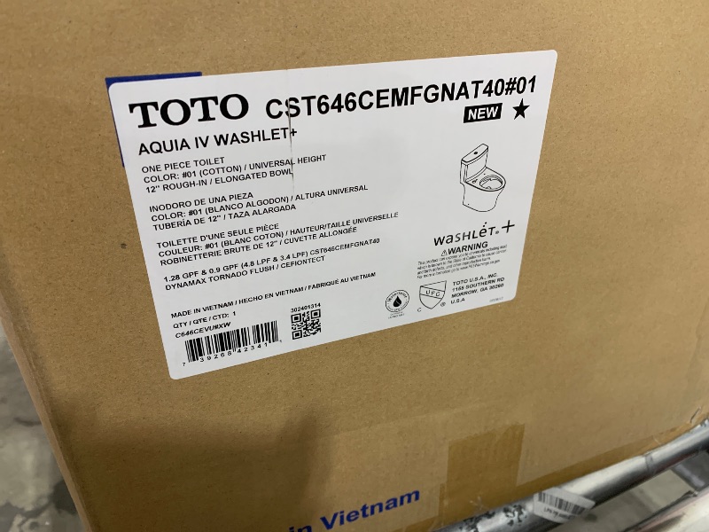 Photo 2 of TOTO CST646CEMFGNAT40#01 Toilets and Bidets, Cotton