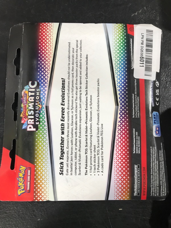 Photo 1 of Pokemon TCG Scarlet and Violet 8.5 Prismatic Evolutions Tech Sticker Collection (Random Promo)