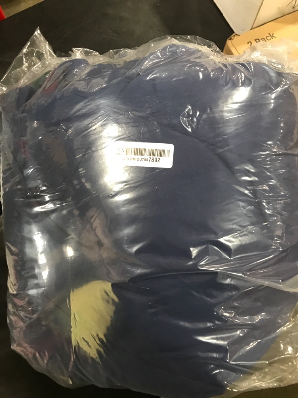 Photo 1 of Amazon Basics Comforter Blanket Full/Queen, Reversible Lightweight Microfiber All Season Blanket, Navy/Sky Blue