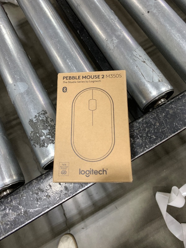 Photo 1 of Logitech Pebble Mouse 2 M350s Slim Bluetooth Wireless Mouse, Portable, Lightweight, Customizable Button, Quiet Clicks, Easy-Switch for Windows, macOS, iPadOS, Android, Chrome OS - Black