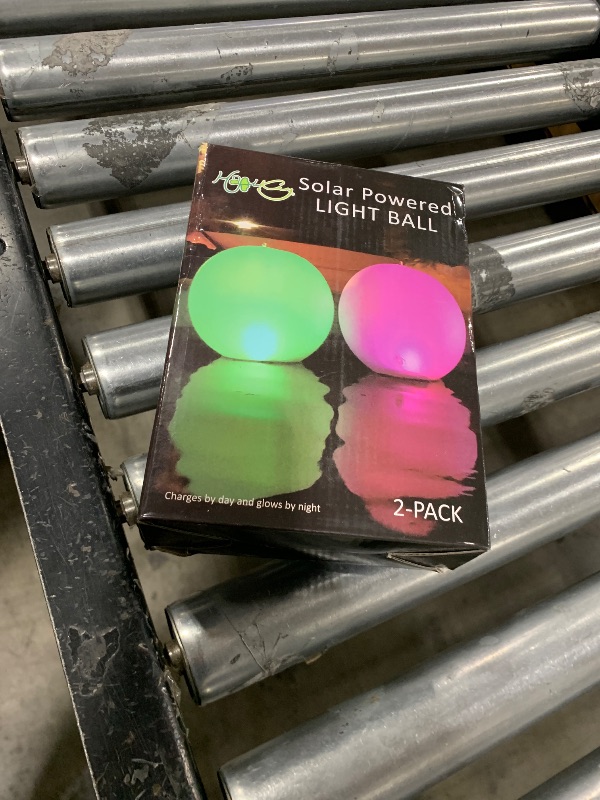 Photo 1 of HAPIKAY Solar Floating Pool Lights - Pack of 2 Solar Powered Color Changing 14-inch Balls - Float or Hang in Pool Garden Backyard Pond Party Decorations - Inflatable Wateproof